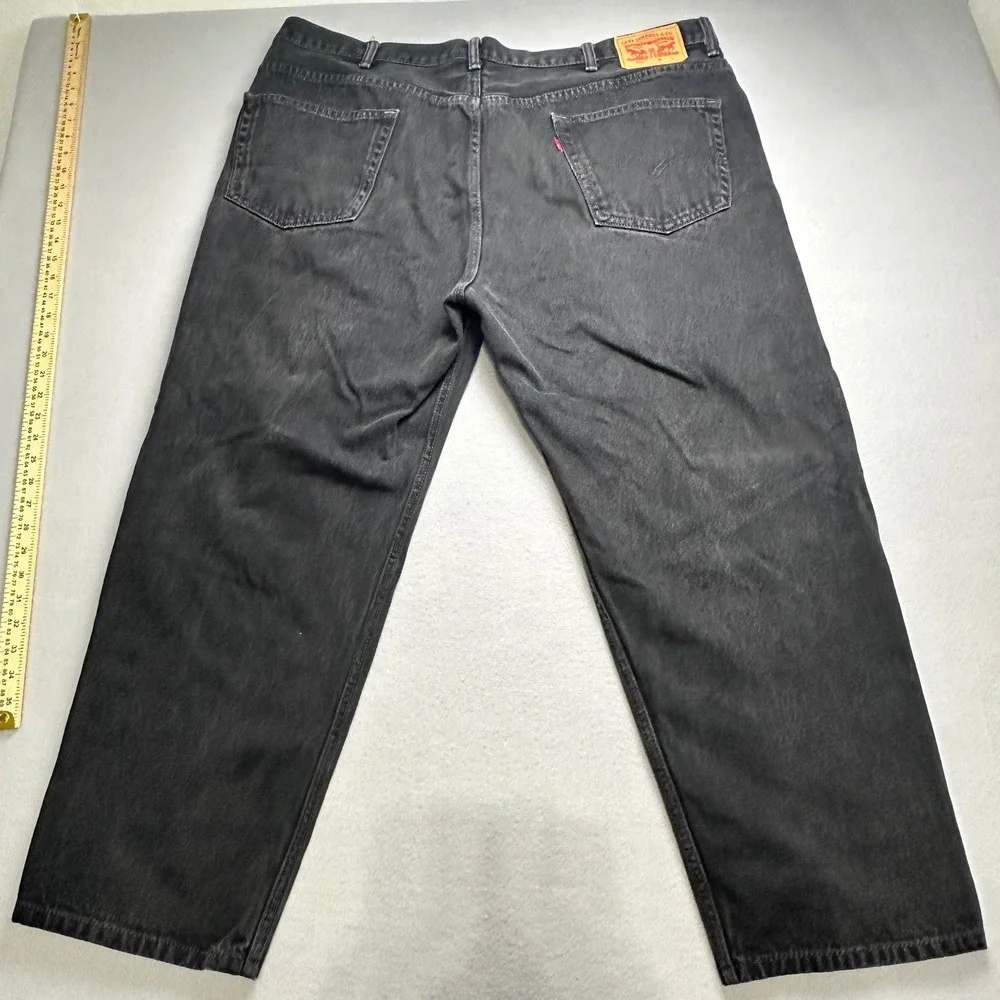 Vintage Levis 550 Faded Black Jeans Mens 46x29 Measures 45x28 Blank Tab Y2K